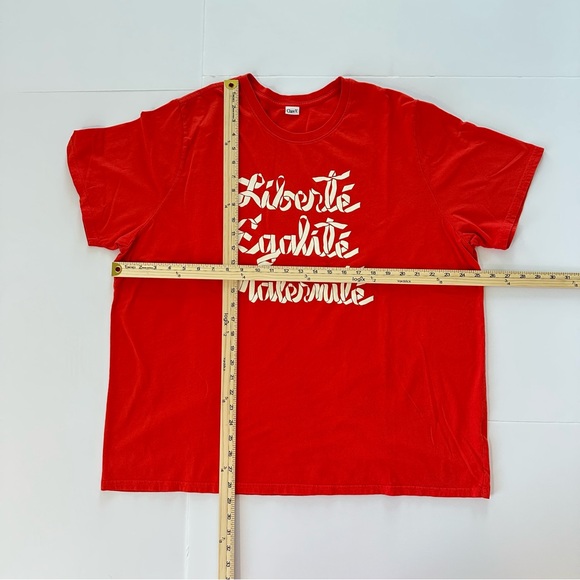 Clare V. x EMC Original Tee in Bright Poppy Red w/White graphic | Size XXL | EUC - Picture 8 of 11